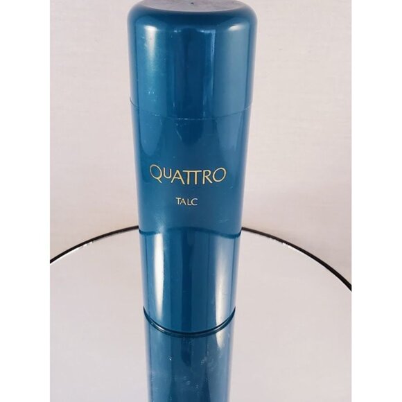 Vintage Mary Kay Quattro Talc for Men 3oz – Classic Blue Container NOS - Picture 1 of 3